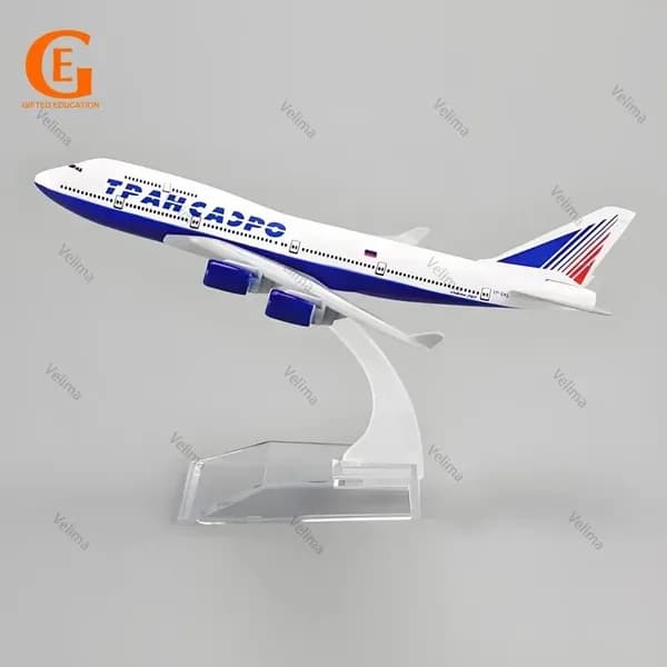 Металлическая Модель Самолета Боинг 747 Трансаэро Transaero