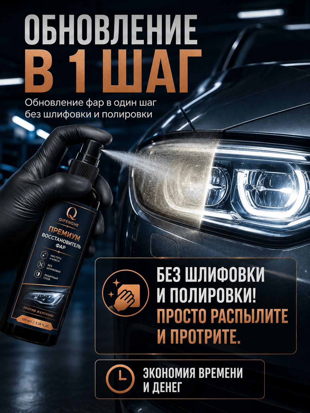 Набор автохимии Спрей, 100 мл, 1 шт.