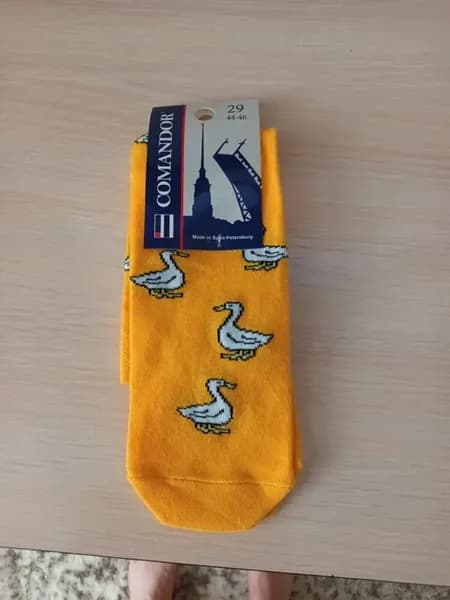 Высокие носки с принтом Гуси