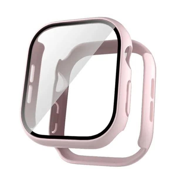 Закаленное стекло + чехол для аксессуаров Apple Watch 40 41 42 44 45 46 мм Защитная пленка для экрана Apple watch Case Серии 10 9 8 7 SE 6 5 4