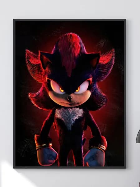 Постер "Shadow the Hedgehog реалистичный арт", 40 см х 30 см