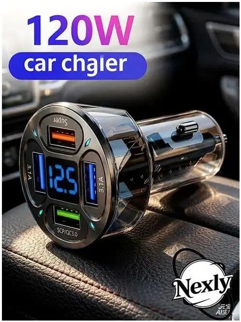 Авторазветвитель 3 в 1 для прикуривателя, с предохранителем