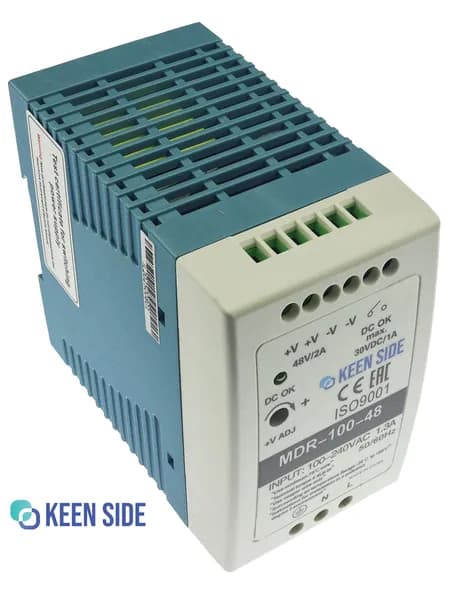 Источники питания на DIN рейку MDR-100-48 AC-DC, 48В, 2А, 96Вт
