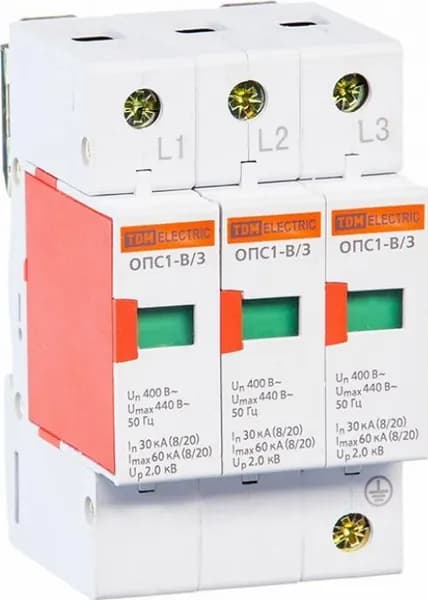 Ограничитель импульсных перенапряжений TDM Electric ОПС1-B 3P 30кА класс B