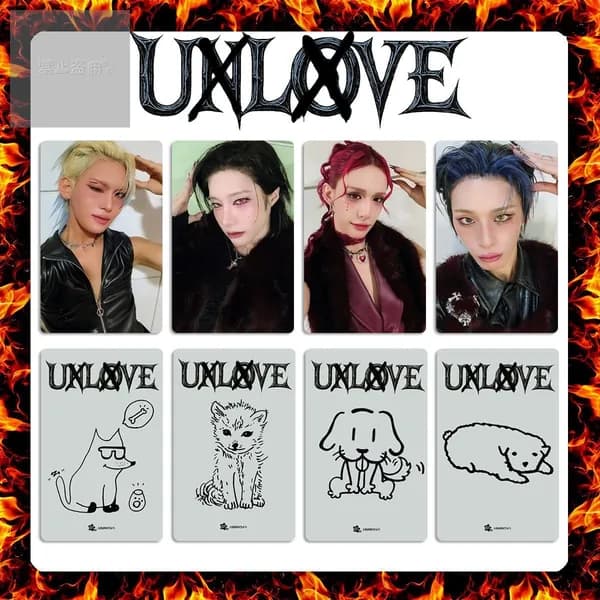 Карточки XLOV альбом UXLXVE карточки коллекционные 5.4*8.6cm 4шт