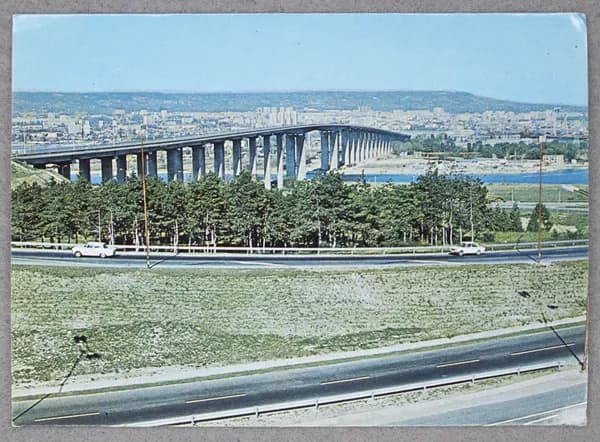 Открытка "Варна - Аспаруховият мост". Чистая. 1979 г. Болгария. Фото Л. Попов.
