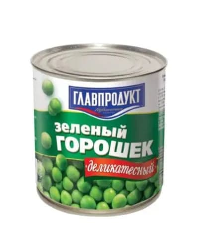 Главпродукт Зеленый горошек деликатесный, гост, 425 мл