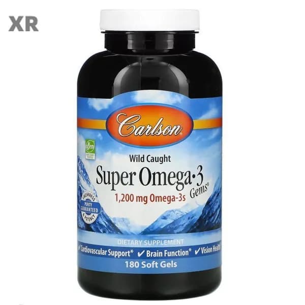 Carlson Labs, Super Omega-3, высокоэффективная Омега-3, 1200 мг