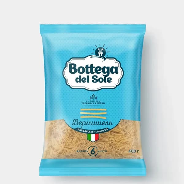 Макаронные изделия Вермишель Bottega del Sole , 400 г (4 штуки)