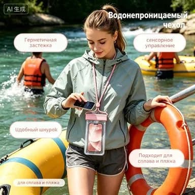 Водонепроницаемый герметичный чехол для телефона с сенсорным управлением