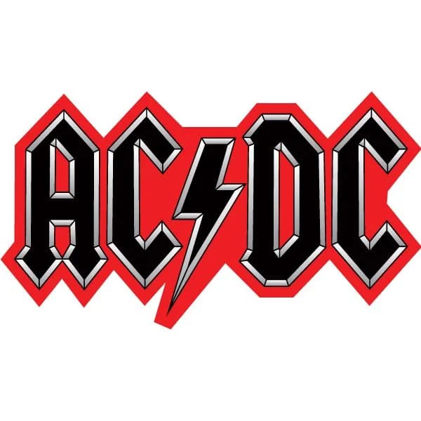 Наклейка AC/DC 15х9 см