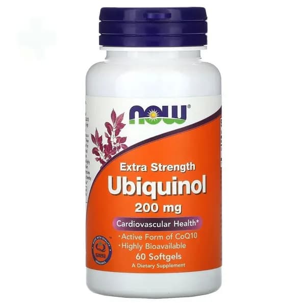 Ubiquinol, Убихинол 200 мг, Коэнзим q10, Высокая биодоступность активная форма CoQ10, 60 мягких капсул