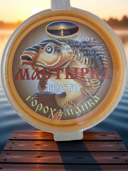 ТЕСТО для рыбалки горох + манка <МАСТЫРКА> кр.чеснок
