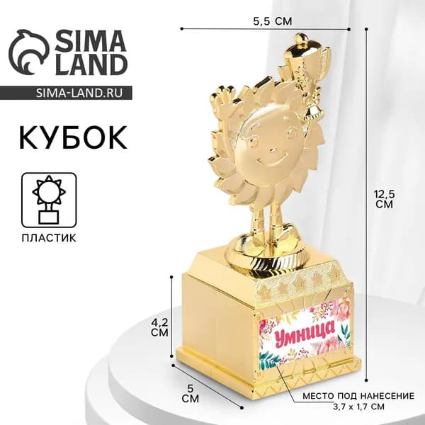 Фигура детская "Умница", 13 х 5,5 х 5 см / Товары выпускника детского сада, аксессуары на выпускной