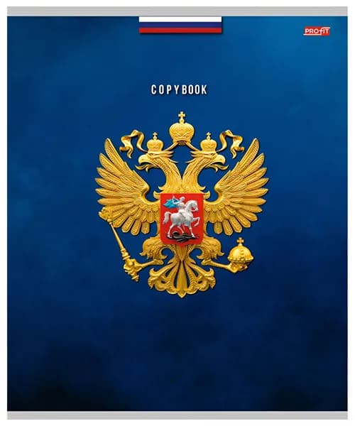 Тетрадь в клетку "ГЕРБЫ" для школы, терадь для записей в мягкой обложке из мелованного картона, офсетная бумага, канцелярия для школы, 48 листов