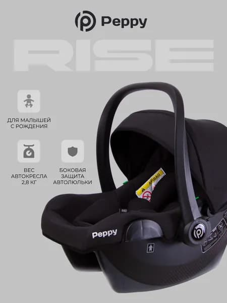 Автолюлька Peppy RIse (carbon) 40-87 см
