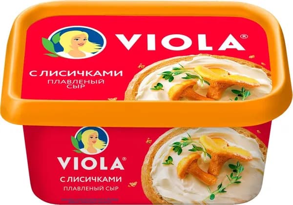 Сыр плавленый VIOLA с лисичками 50%, без змж, 400г 2 шт.