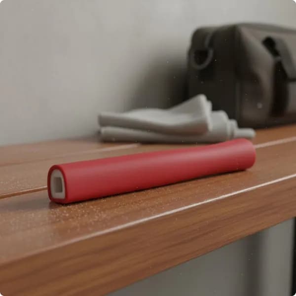 Рукоятка для фехтования, резиновая, красная, 14.5 см