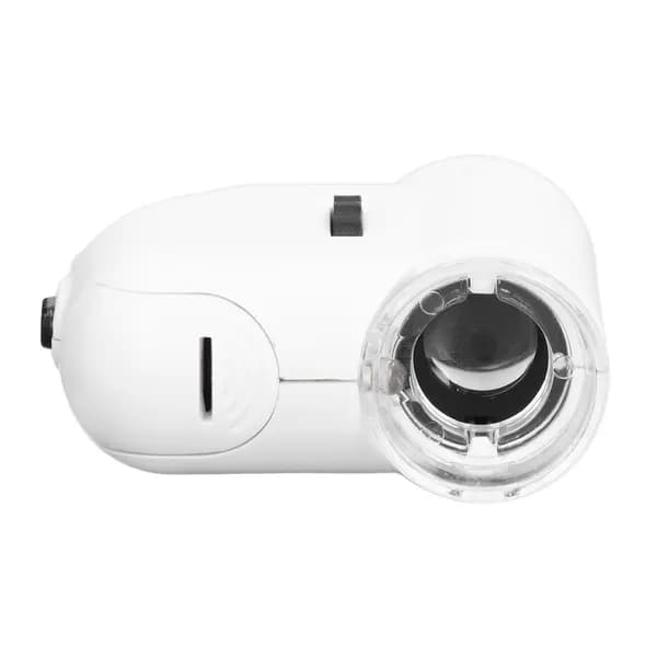 Мини-микроскоп, 55X, карманный, HD, с акриловой линзой и LED-подсветкой, увеличительное стекло