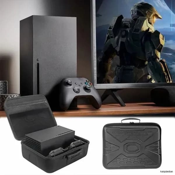 Защитный переносной кейс, чехол для приставки, консоли XBOX Series X черная.