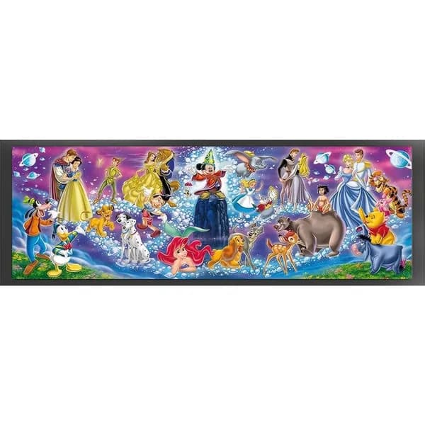 Крестиком вышивка Персонажи Disney на хлопковой канве 14CT, размер 120 40 см