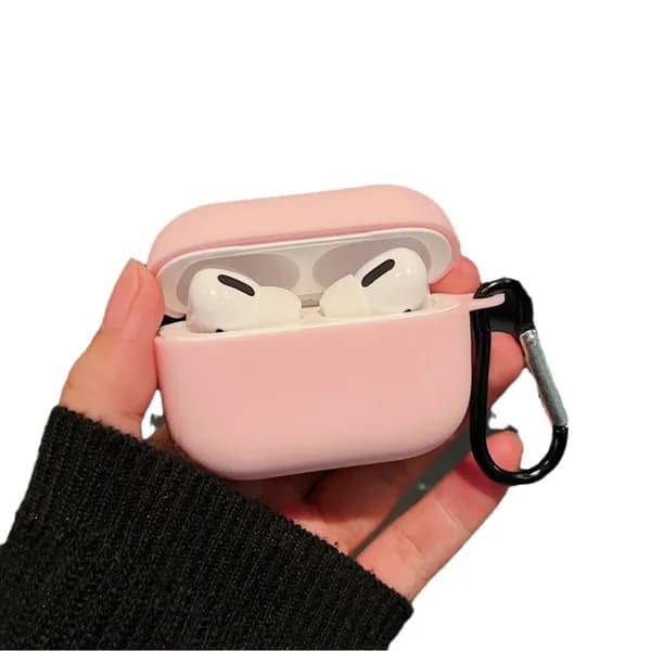 Чехол для наушников Apple AirPods, глянцевый розовый, без карабина, для AirPods Pro 2
