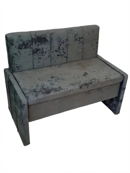 Диван кухонный прямой StylChairs Стиль, ширина 120 см, велюр CRUSH темно-серый