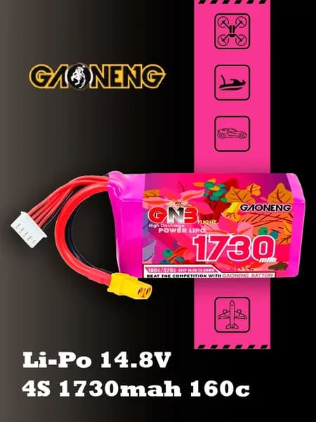 Аккумулятор GAONENG GNB 1730MAH 14.8V 4S 160C XT60