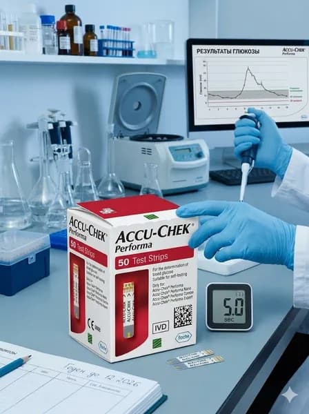 SKU 3563070409 Акку-Чек Перформа (Accu-Chek Performa) тест-полоски для измерения сахара, 50 шт.