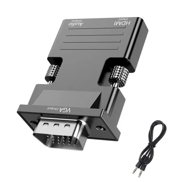 Преобразователь HDMI female в VGA male с аудиокабелем
