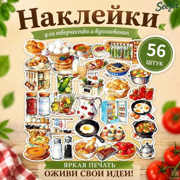 Наклейки, листов: 56