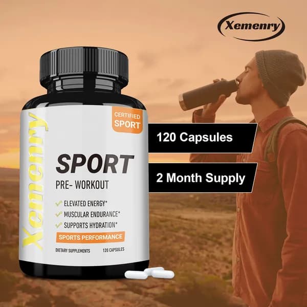 Капсулы для спортивного питания Xemerny Pre-Sports - содержат комплекс растительных экстрактов - улучшают выносливость и повышают спортивные результаты.