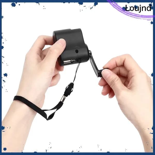 Зарядное устройство для телефона с рукояткой USB черное