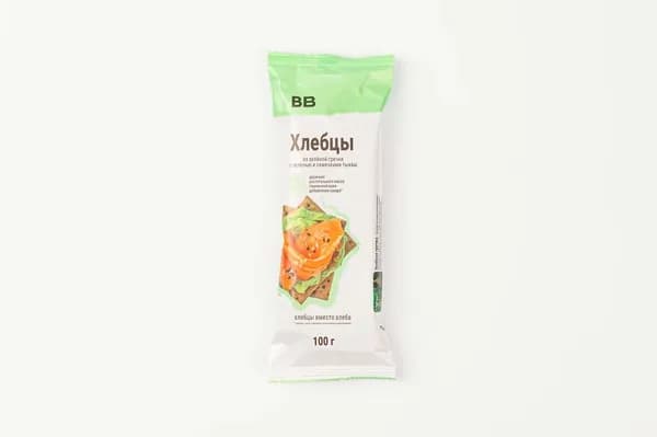 Хлебцы из зеленой гречки с зеленью и семечками тыквы, 100 г