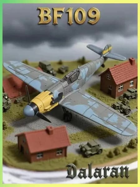 Самолет messerschmitt bf 109 1/48 Немецкая военная техника vs Ил-2,Сборная модель без клея,пластиковая-Dalaran