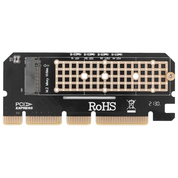 Твердотельный накопитель M.2 NVMe NGFF PCIE 3.0 X16 Адаптер M Key Интерфейсная карта Поддержка PCI Express 3.0 x4 22302280 Размер m.2 Полная скорость
