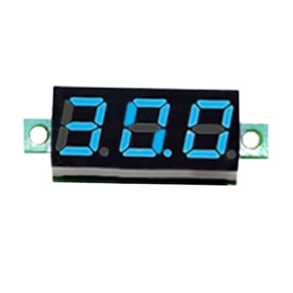 Мини-вольтметр светодиодный 0.28" 3-проводной 0-100В постоянного тока с защитой от обратного подключения