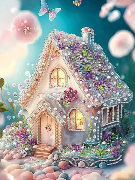 Алмазная мозаика "Мечтательный домик" Картина стразами Алмазное хобби 30х40см Домашний декор
