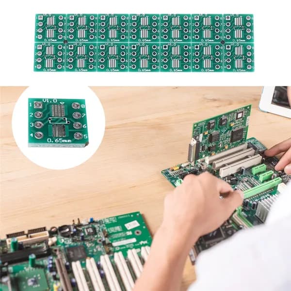 50 шт. SOP8 SSOP8 TSSOP8 SMD к адаптеру DIP8 0,65/1,27 мм печатная плата
