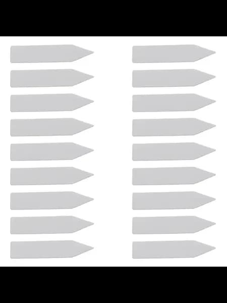 Бирки для растений пластиковые белые 5x1 см 100 шт