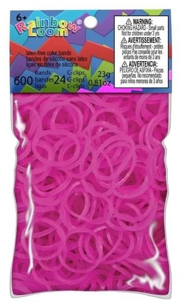 Резинки RAINBOW LOOM гелевые Красно-фиолет. Red Violet B0025