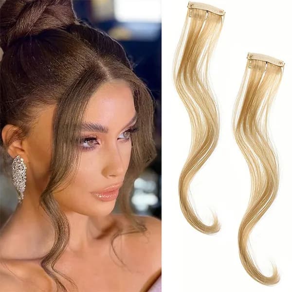 Накладные челки-ласточки пара с заколками, длина 25 см