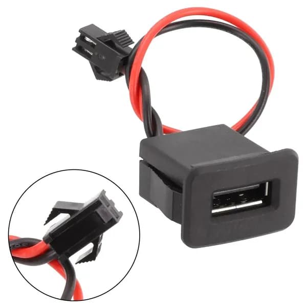 2.0 USB-розетка мама с 2-контактным разъемом, с прямым нажимным фиксатором, для сварки проводов