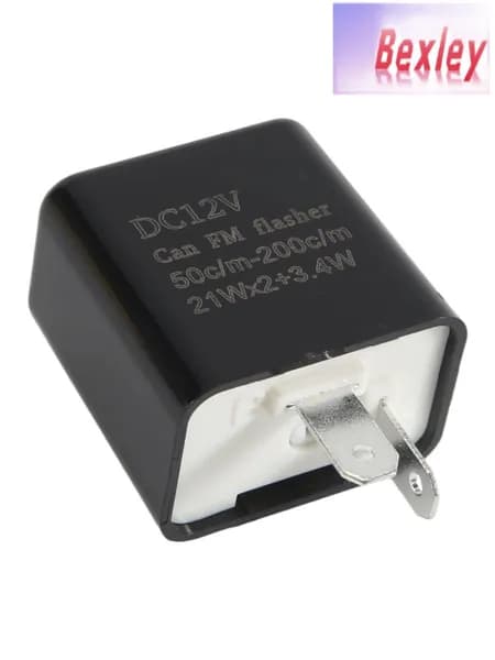 Регулируемое реле поворотов 12V для мотоцикла, 2-контактное, водонепроницаемое / Частота 50 200 вспышек/мин.