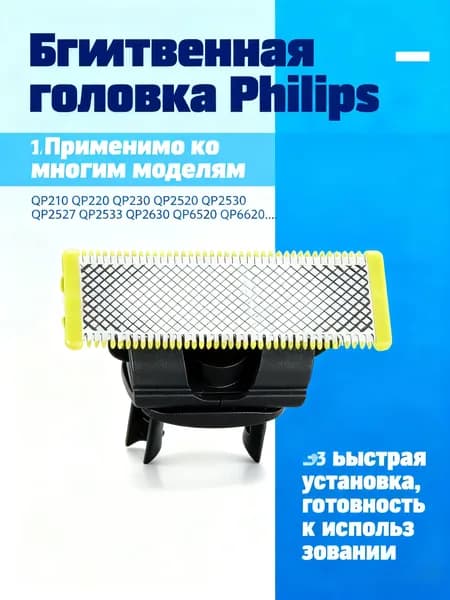 Сменное лезвие для бритвы P hilips O neBlade QP1424/10 QP6520, QP2523