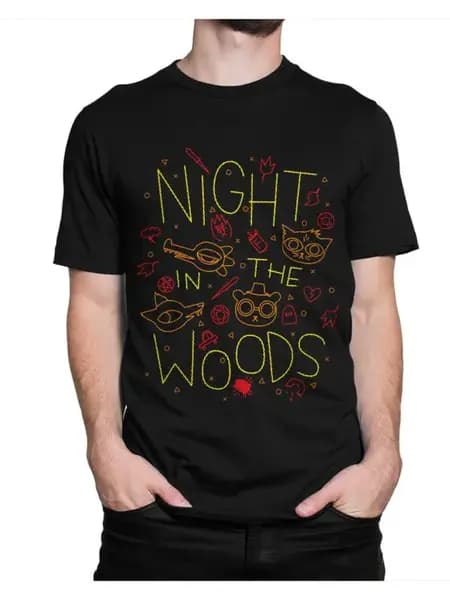 Футболка с принтом NIght In The Woods Мужская видеоигры