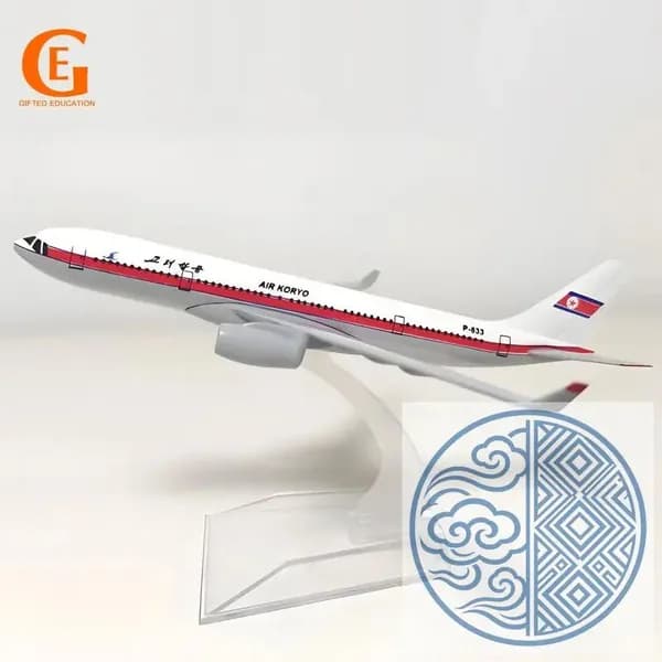 Металлическая Модель Самолета TU-204 P-633 Северная Корея, Советских Air KORYO Литая Коллекционная
