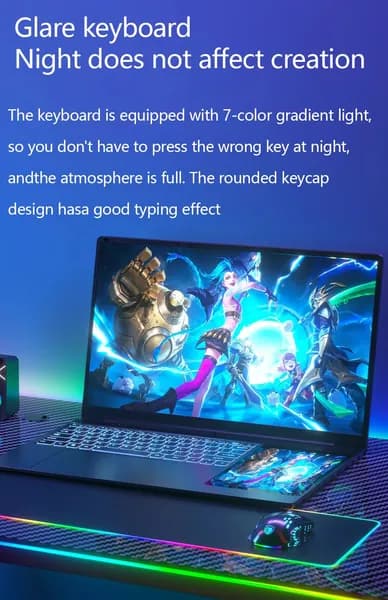YSJMNPC GLF-Y2 Игровой ноутбук 15.6", Intel Processor N100, RAM 16 ГБ, SSD 512 ГБ, Intel UHD Graphics, Windows Home, (GLF-Y2  16+512), Русская раскладка