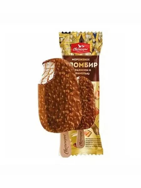 Мороженое пломбир Свитлогорье арахис-карамель 15% 80 г