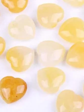 Сердце из жёлтой яшмы 25 mm - солнечный камень радости